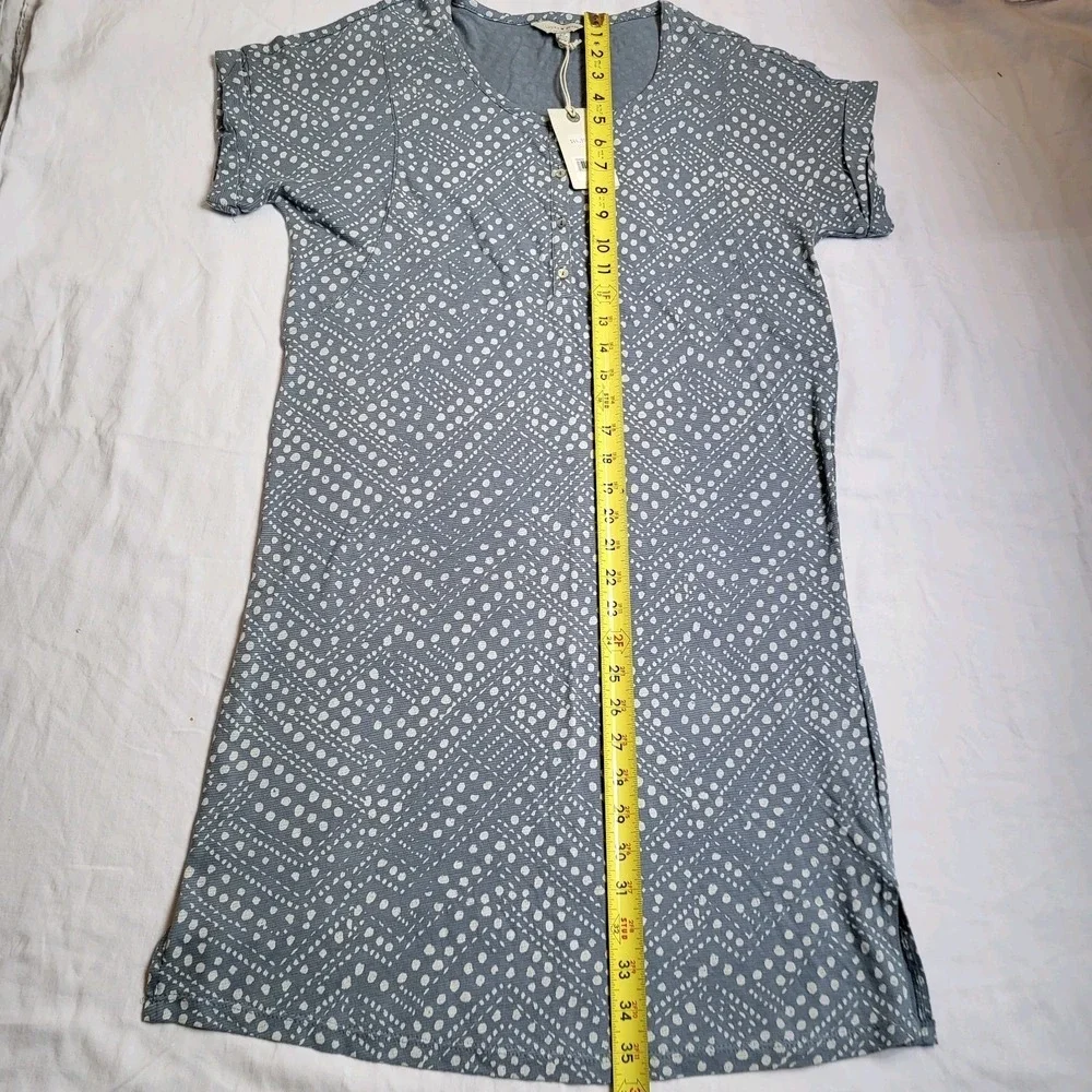 Lucky Brand Brand Dress Women's S/P Blue‎ white Short Sleeve Casual Henley
